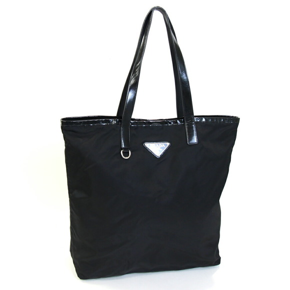 Prada Bag Bag Shoulder Nylon Black Tote Patent - Picture 1 of 8